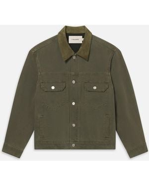 FRAME Canvas Trucker Jacket - Green
