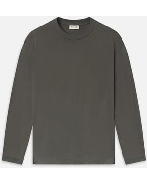 FRAME Light Cotton Long Sleeve Tee - Grey