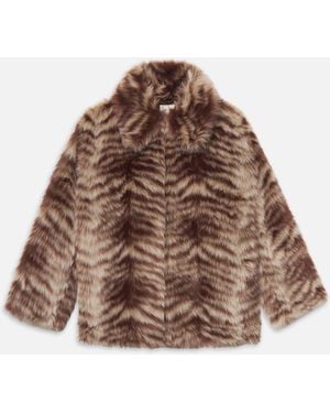 FRAME The Alpine Chevron Coat - Brown