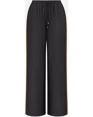 FRAME The Ritz Silk Varsity Pant - Black