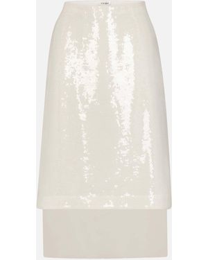 FRAME The Sequin Starlight Skirt - White