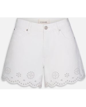 FRAME The Eyelet Hang Short Long - White