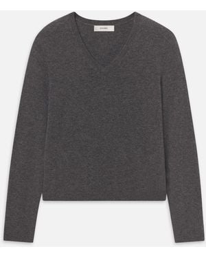 FRAME The Everyday Cashmere V Neck - Black