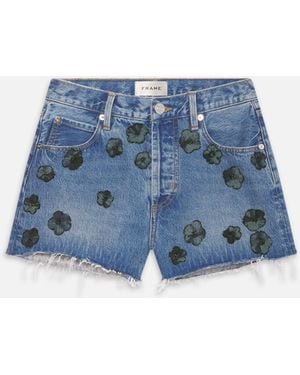 FRAME Atelier Embellished Hang Short - Blue