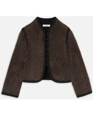FRAME The Brushed Cashmere Salon Cardi - Black