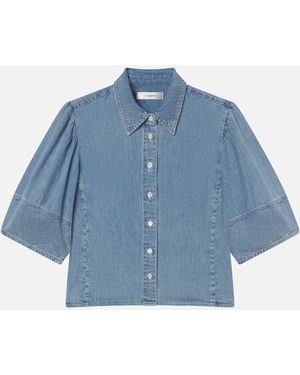 FRAME The Lantern Blouse - Blue