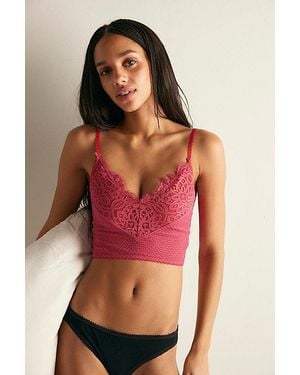 Intimately By Free People Fine Lines Brami Top By - Red