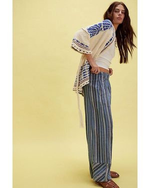 Free People Day's End Stripe Trousers - Yellow