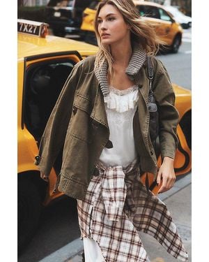 Free People Starry Isle Moto Jacket By - Green