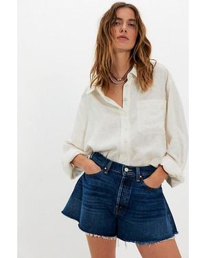 Mother The Flutter Short Fray Shorts - Blue