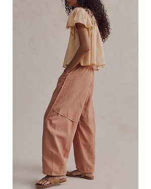 Free People Something Good Pull-On Barrel Trousers - Brown