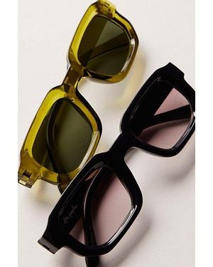 Free People Two Of Us Retro Rectangle Sunglasses - Black
