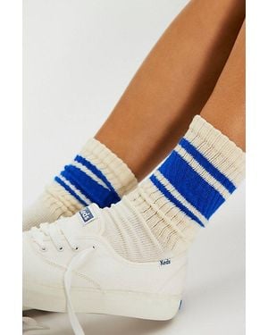 Free People Mono Stripe Crew 2 Pack Socks - Blue
