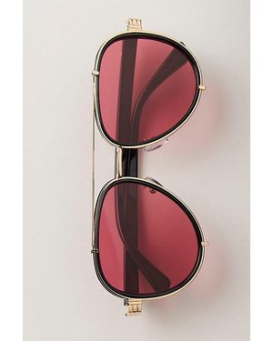 Free People Wesley Oversized Aviator Sunglasses - Pink