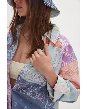 Free People Backyard Americana Shirt - Brown