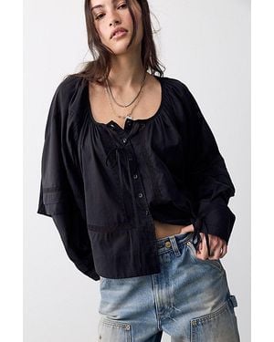 Free People La Lune Blouse - Blue
