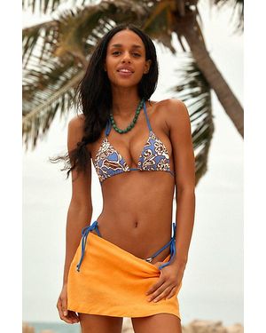 Free People My Little Micro Mini Cotton-Linen Skort - Orange
