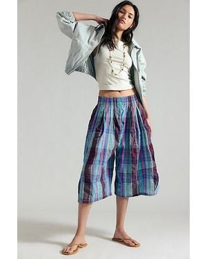 Free People Ivy Pull-On Culotte Trousers - Blue