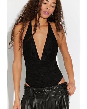 Nightcap Perfect Plunge Lace Bodysuit - Black