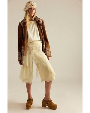 Nigel Preston Fairy Chiffon Cropped Trousers - Natural