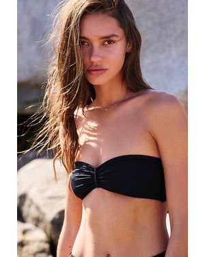 Toast Signature Cinch Bandeau Bikini Top - Black