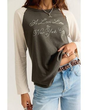 Ragabond Love Letters Raglan Tee By - Multicolour