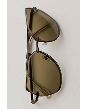 Free People Alma Oversized Aviator Sunglasses - Green