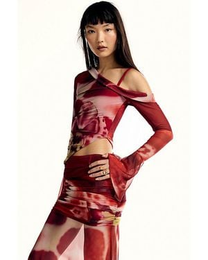 Feners Susurro Maxi Skirt Set - Red