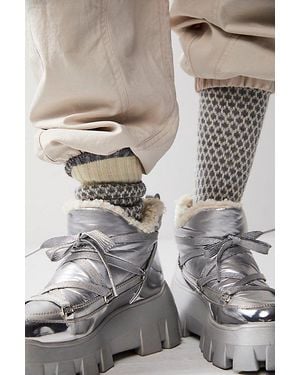 Smartwool Popcorn Polka Dot Crew Socks - Gray