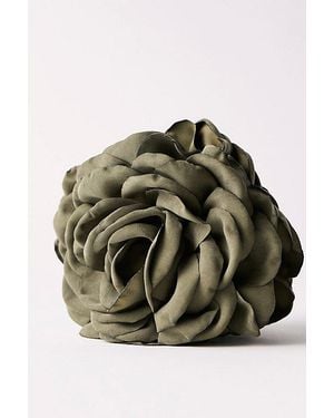 Free People Belle Rosette Claw Clip - Green