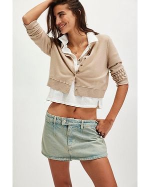 Free People We The Free Galivanting Peekaboo Skort - Grey