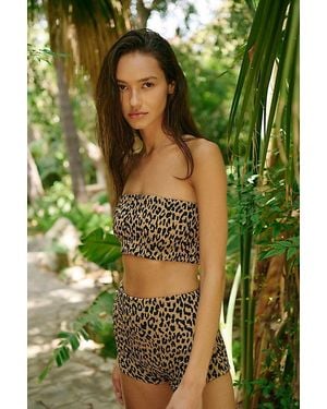 Aila Blue Maria Tube Bikini Top - Green