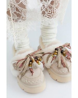 Nan-Ku Couture Iceland Shearling Moccasins - Natural
