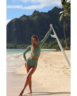 Rhythm High-Waisted Boyshort Surf Bottoms - Green