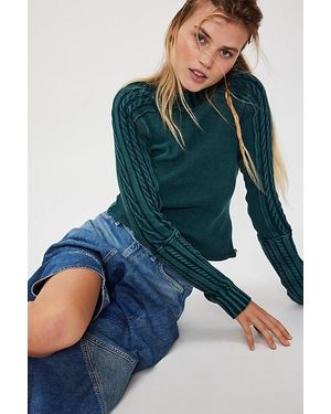 Free People Breezy Swit Top - Blue