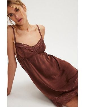 Free People Over You Mini Slip By - Brown