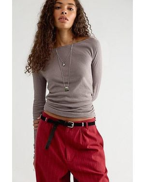 Free People Most Loved Long Sleeve - Red