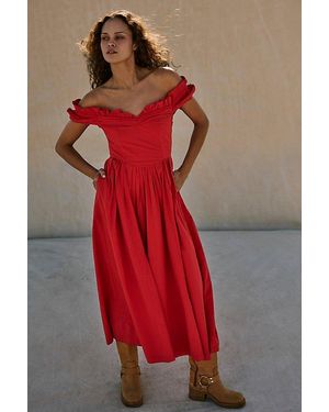 free-est Something Special Drop-waist Midi - Red