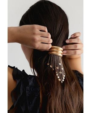 Free People Yellowstone Pony Fringe Cuff - Black