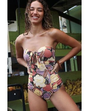Anna Sui Desert Bloom One-Piece Swimsuit - Black