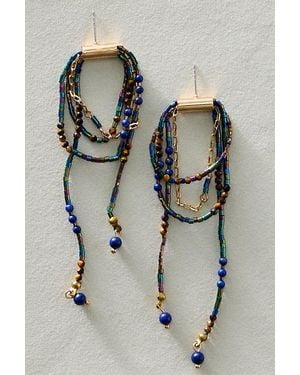 Free People Muse Semi-Precious Stone Beaded Dangle Earrings - Multicolour
