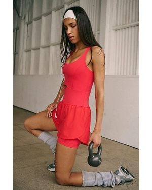 Fp Movement Righteous Bike Short Runsie - Red