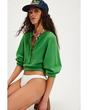 Free People Porta Cashmere Henley - Green