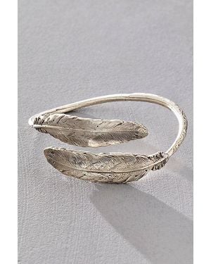 Alkemie Sterling Double Feather Bangle - Gray