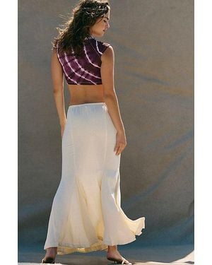 free-est Mermaid Linen Maxi Skirt By - Multicolour