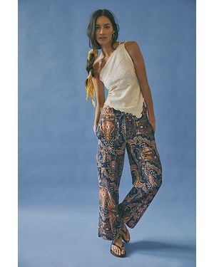 Free People Park Ave Printed Pull-On Cargo Trousers - Multicolour