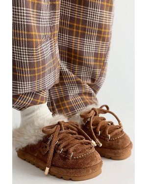 Naked Wolfe Harlow Shearling Mules - Brown