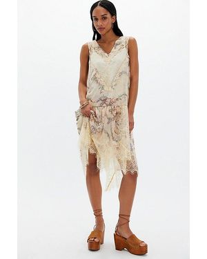 Anna Sui Spirit Bloom Midi Slip Dress - Natural