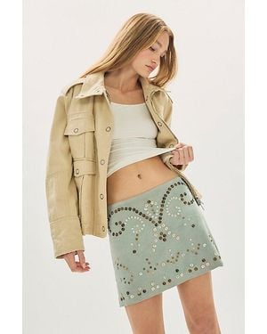 Nigel Preston Grace Suede Mini Skirt - Multicolor