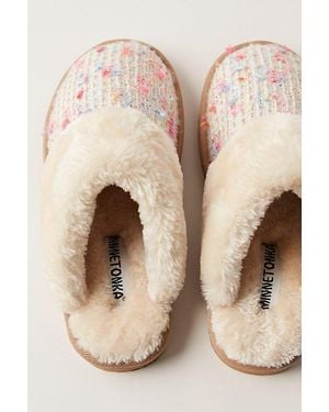 Minnetonka Fp X Ribbon Chesney Slippers - Natural